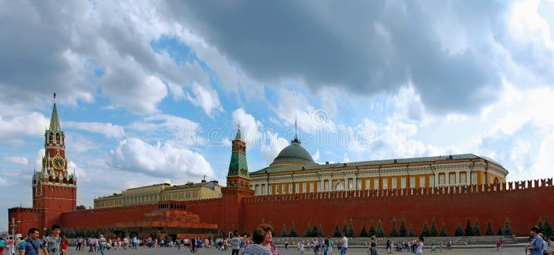 Het Kremlin en mausoleum op Rood Vierkant, Moskou royalty-vrije stock afbeelding Het Kremlin en mausoleum op Rood Vierkant, Moskou royalty-vrije stock afbeelding