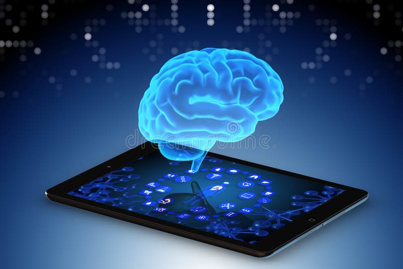 Het kunstmatige intelligentieconcept in telegeneeskunde het 3d teruggeven royalty-vrije illustratie Het kunstmatige intelligentieconcept in telegeneeskunde het 3d teruggeven royalty-vrije illustratie