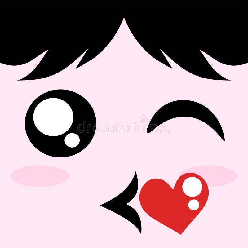 Het kussen gezichtsillustratie vector illustratie