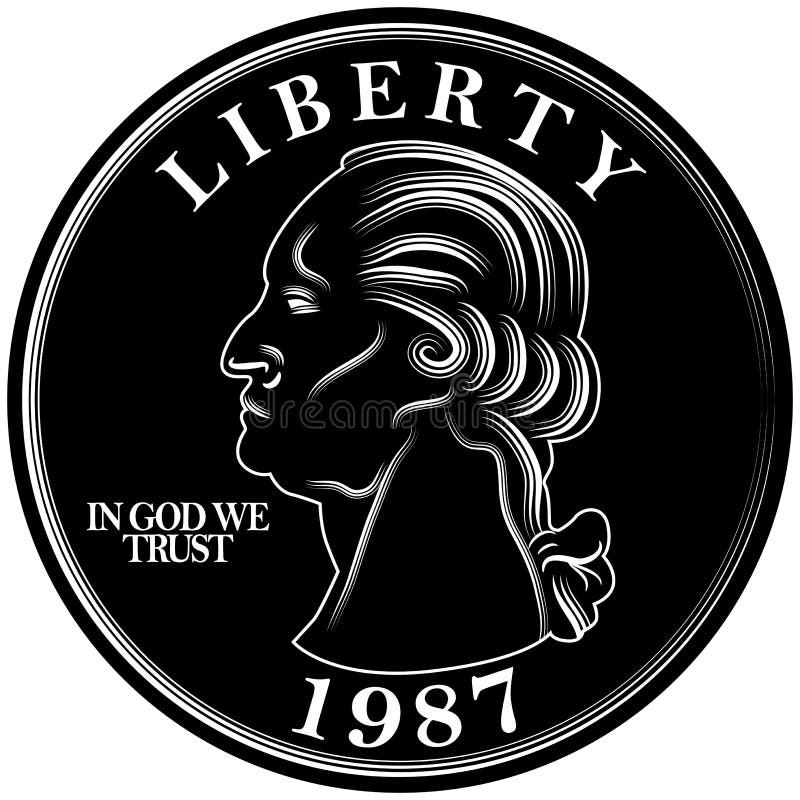 Het Kwart van vijfentwintig Cent vector illustratie Het Kwart van vijfentwintig Cent vector illustratie