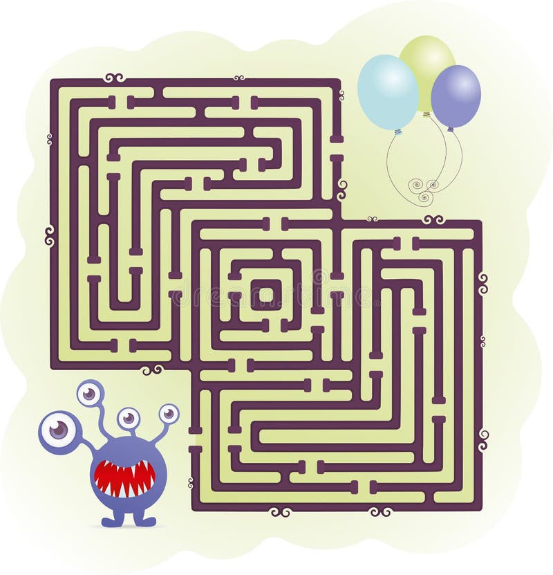 Het labyrint van het monster vector illustratie