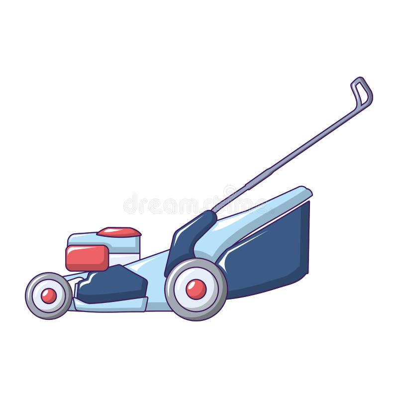 Het landbouwbedrijfgras sneed machinepictogram, beeldverhaalstijl vector illustratie Het landbouwbedrijfgras sneed machinepictogram, beeldverhaalstijl vector illustratie