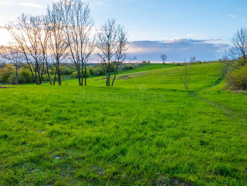 Het landschap van de de lentestad royalty-vrije stock afbeelding Het landschap van de de lentestad royalty-vrije stock afbeelding