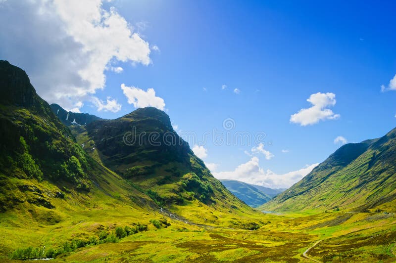 Het landschap van de Glencoeberg in Lochaber, Schotse Higlands, Scotl stock fotografie Het landschap van de Glencoeberg in Lochaber, Schotse Higlands, Scotl stock fotografie