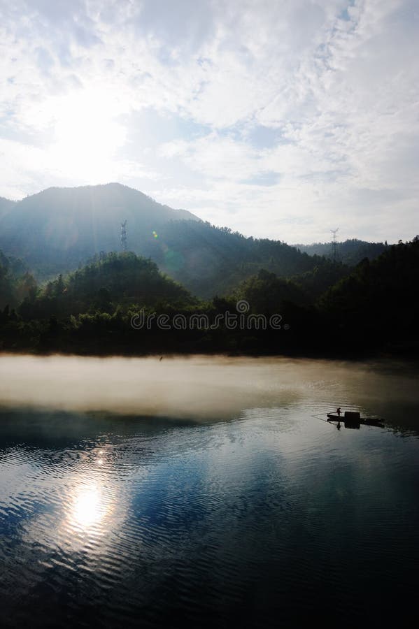 Rivierlandschap royalty-vrije stock afbeelding