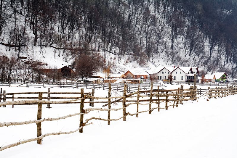 Het landschap van de winter stock fotografie
