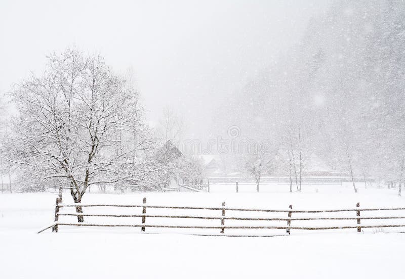 Winterlandschap royalty-vrije stock afbeelding