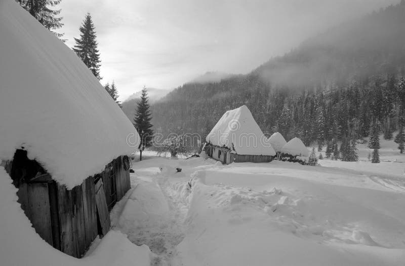 Winterlandschap royalty-vrije stock foto