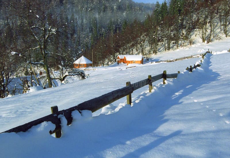 Winterlandschap stock afbeelding