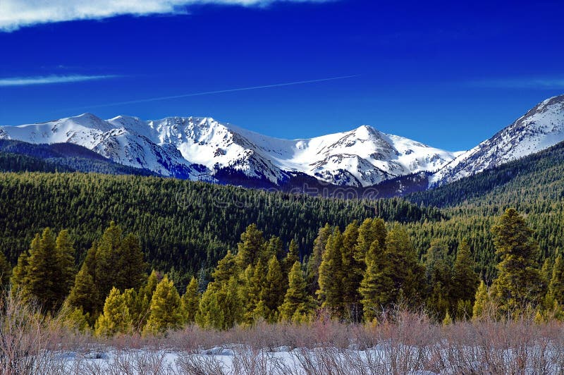 Colorado winterlandschap stock foto