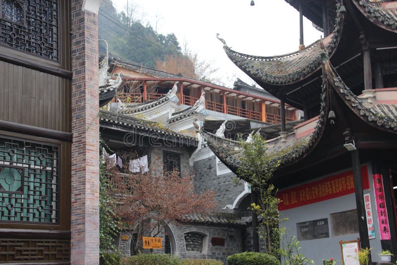 Het landschap van Fenghuang in Hunan, China Exotische rivier, royalty-vrije stock afbeelding Het landschap van Fenghuang in Hunan, China Exotische rivier, royalty-vrije stock afbeelding