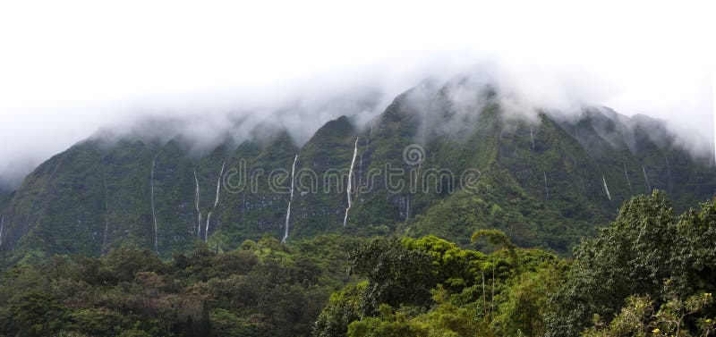 Het Landschap van Hawaï: De regenachtige Watervallen van de Seizoenberg