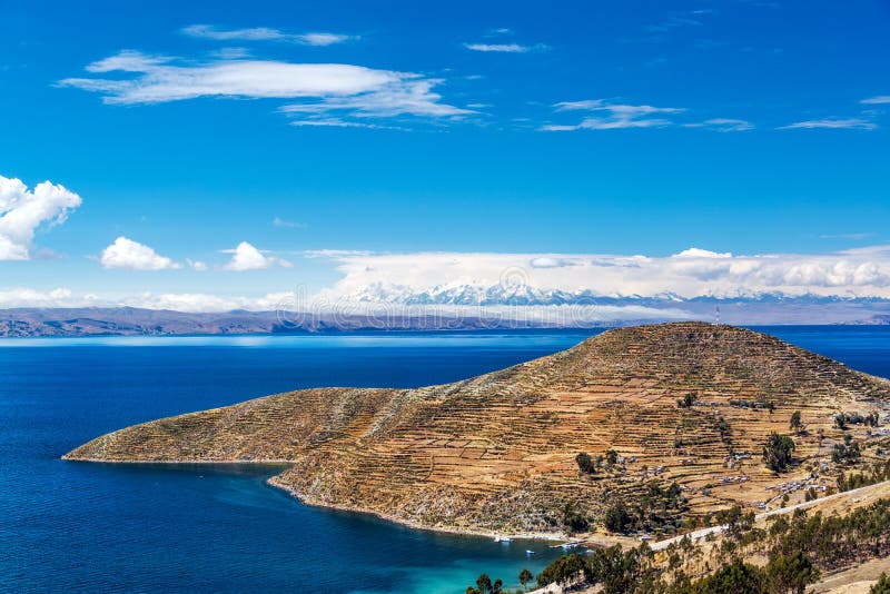 Het Landschap van meertiticaca stock afbeelding Het Landschap van meertiticaca stock afbeelding