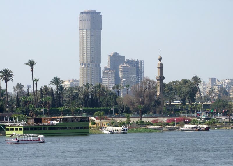 Het landschap van Nijl in Kaïro