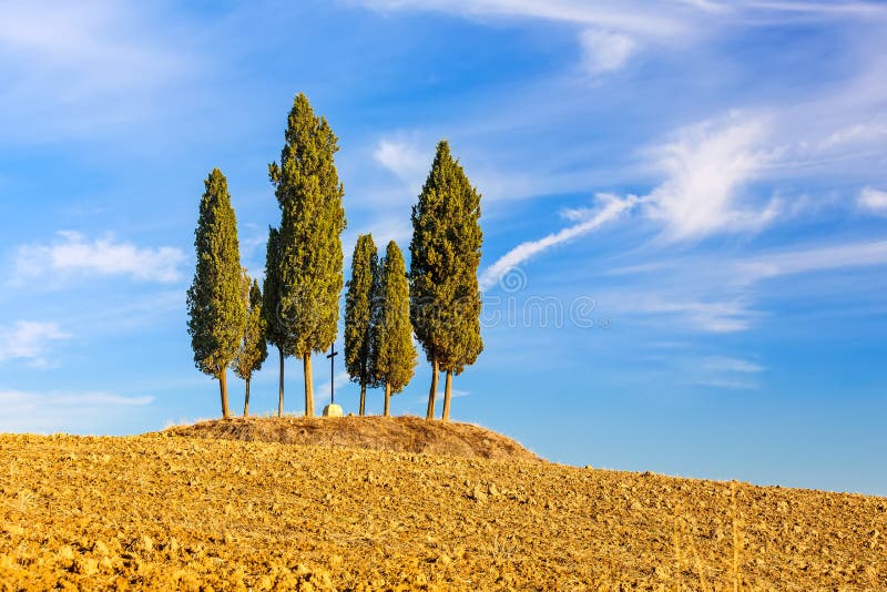 Het landschap van Toscanië royalty-vrije stock foto Het landschap van Toscanië royalty-vrije stock foto