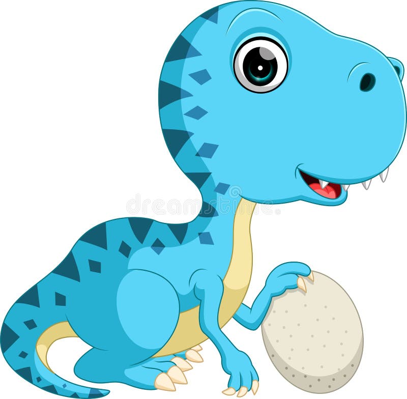 Het leuke ei van de dinosaurusholding royalty-vrije illustratie Het leuke ei van de dinosaurusholding royalty-vrije illustratie