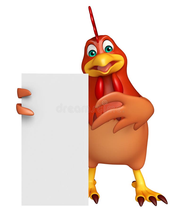 Het leuke karakter van het kippenbeeldverhaal