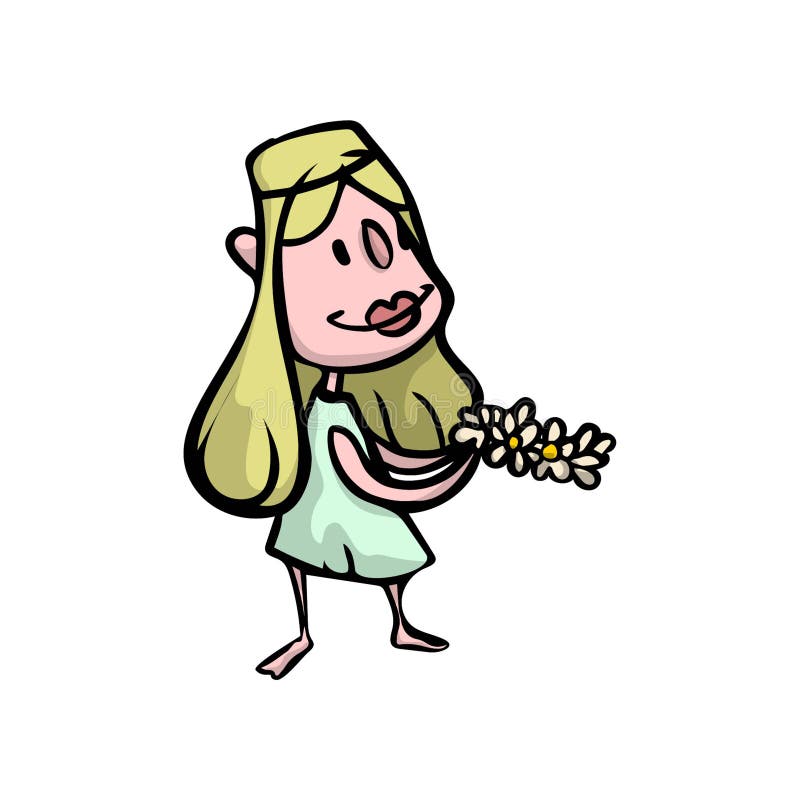 Het leuke lange meisje van het haarblonde in leuke kleding royalty-vrije illustratie Het leuke lange meisje van het haarblonde in leuke kleding royalty-vrije illustratie