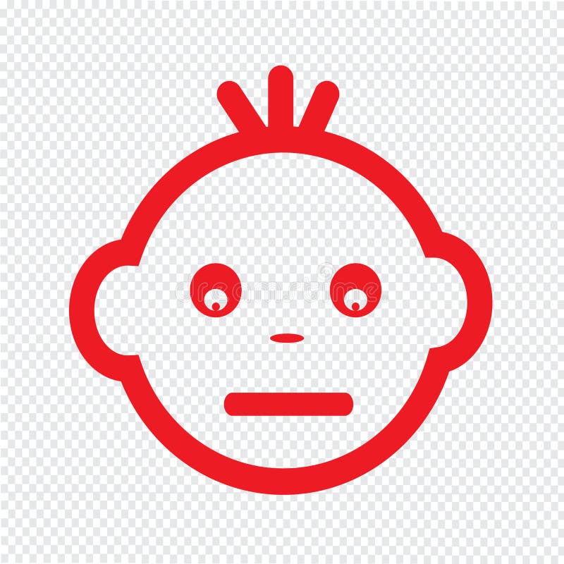Het leuke van het de Emotiepictogram van het Babygezicht ontwerp van het de Illustratiesymbool vector illustratie Het leuke van het de Emotiepictogram van het Babygezicht ontwerp van het de Illustratiesymbool vector illustratie
