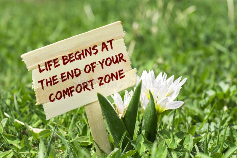Het leven begint aan het eind van uw comfortstreek