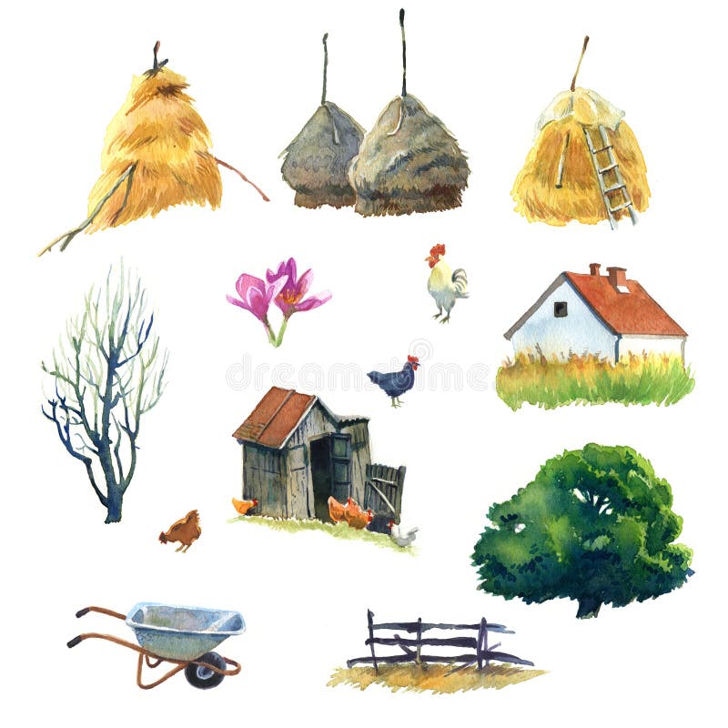 Het leven op het platteland royalty-vrije illustratie