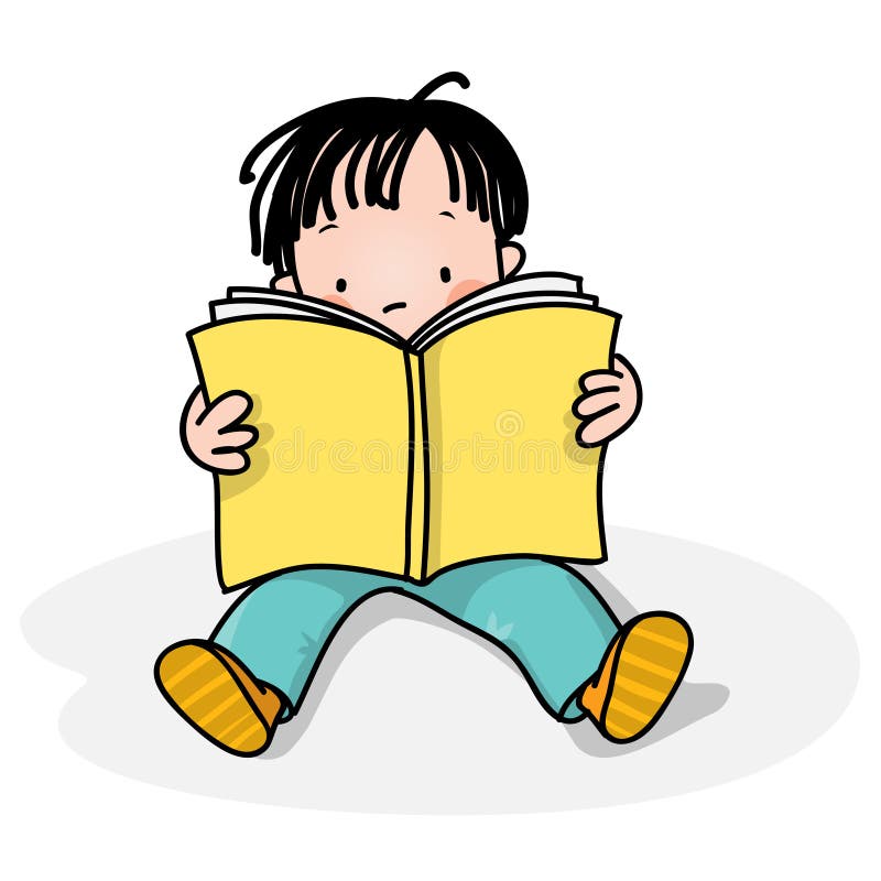 Het lezen van jonge geitjes stock illustratie Het lezen van jonge geitjes stock illustratie