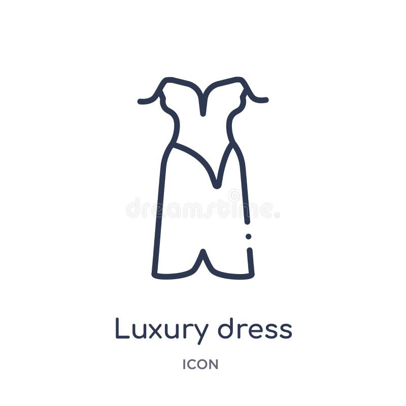 Het lineaire pictogram van de luxekleding van de inzameling van het Luxeoverzicht Dun die de kledingspictogram van de lijnluxe op stock illustratie Het lineaire pictogram van de luxekleding van de inzameling van het Luxeoverzicht Dun die de kledingspictogram van de lijnluxe op stock illustratie