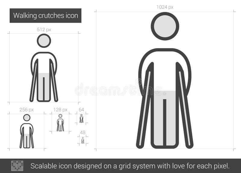 Het lopende pictogram van de steunpilarenlijn vector illustratie Het lopende pictogram van de steunpilarenlijn vector illustratie