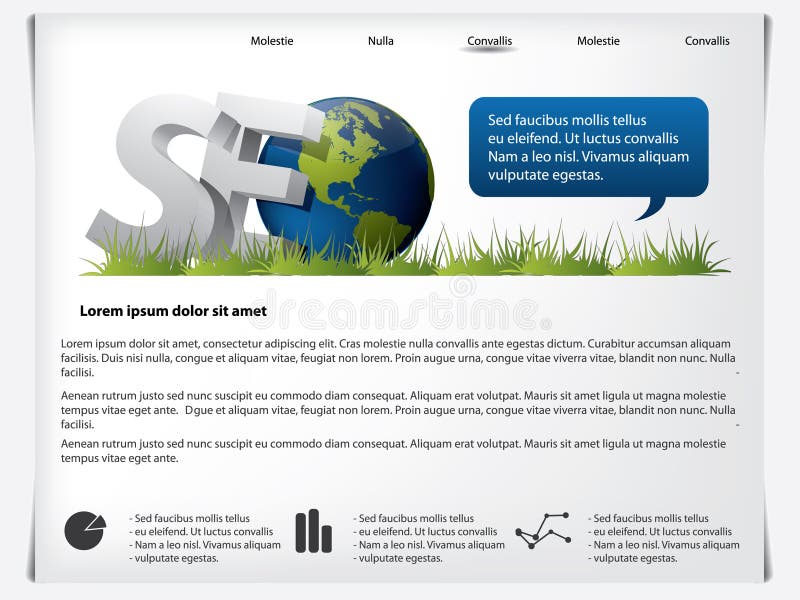 Het malplaatje SEO van de website stock illustratie Het malplaatje SEO van de website stock illustratie