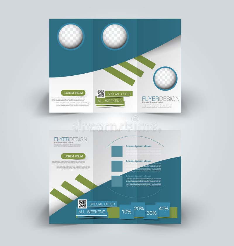 Het malplaatje Trifold van het bedrijfsbrochurepamflet stock illustratie Het malplaatje Trifold van het bedrijfsbrochurepamflet stock illustratie