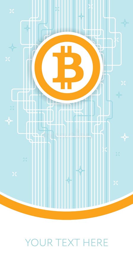 Het malplaatje van de Bitcoin blockchain vlieger Cryptocurrency royalty-vrije illustratie