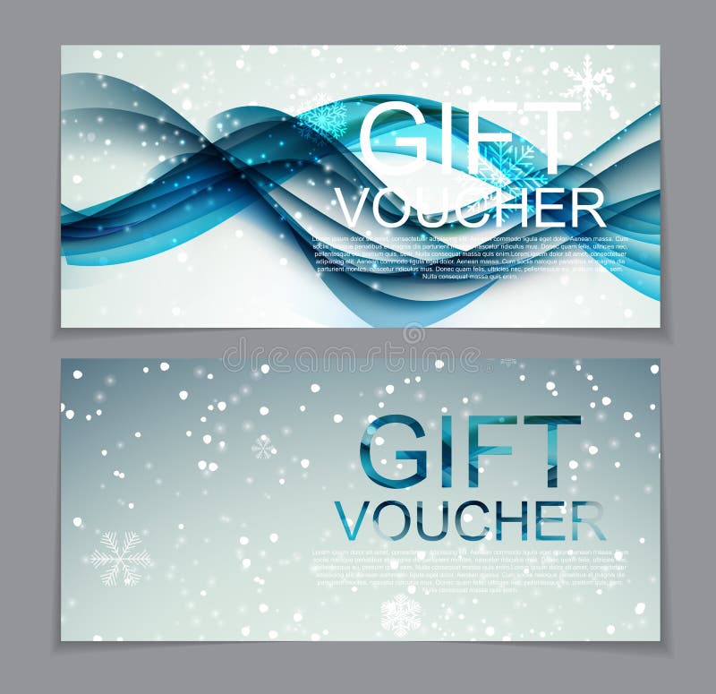 Het Malplaatje van de giftbon voor Kerstmis en Nieuwjaarkortingscoupon stock illustratie Het Malplaatje van de giftbon voor Kerstmis en Nieuwjaarkortingscoupon stock illustratie