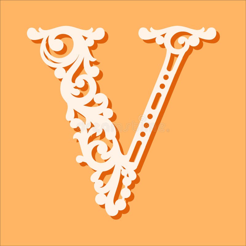 Het Malplaatje van de laserbesnoeiing Aanvankelijke monogrambrieven Buitensporige bloemenalfabetbrief vector illustratie Het Malplaatje van de laserbesnoeiing Aanvankelijke monogrambrieven Buitensporige bloemenalfabetbrief vector illustratie