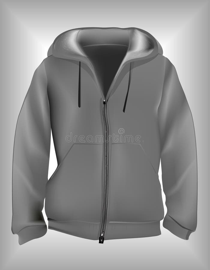Het malplaatje van het Hoodiesweatshirt vector illustratie Het malplaatje van het Hoodiesweatshirt vector illustratie