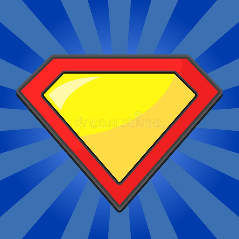 Het malplaatje van het Superheroembleem stock illustratie Het malplaatje van het Superheroembleem stock illustratie