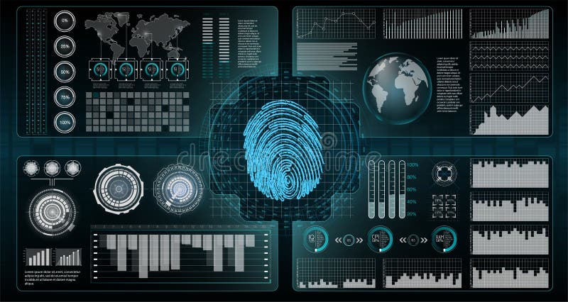 Het malplaatje van het Infographicdashboard Het gegevensscherm met kleurrijke grafieken, grafieken en HUD-elementen, financi?le s royalty-vrije illustratie Het malplaatje van het Infographicdashboard Het gegevensscherm met kleurrijke grafieken, grafieken en HUD-elementen, financi?le s royalty-vrije illustratie