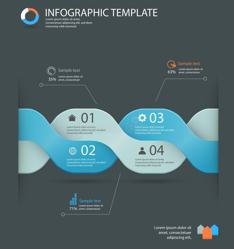 Het malplaatje van Infographicopties vector illustratie Het malplaatje van Infographicopties vector illustratie