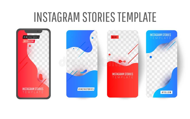 Het malplaatje van het Instagramverhaal voor sociale media stock illustratie Het malplaatje van het Instagramverhaal voor sociale media stock illustratie