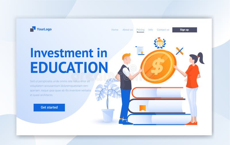 Het malplaatjeontwerp van de onderwijs Creatief website voor onderwijs Vectorillustratieconcept webpaginaontwerp voor website en royalty-vrije illustratie Het malplaatjeontwerp van de onderwijs Creatief website voor onderwijs Vectorillustratieconcept webpaginaontwerp voor website en royalty-vrije illustratie