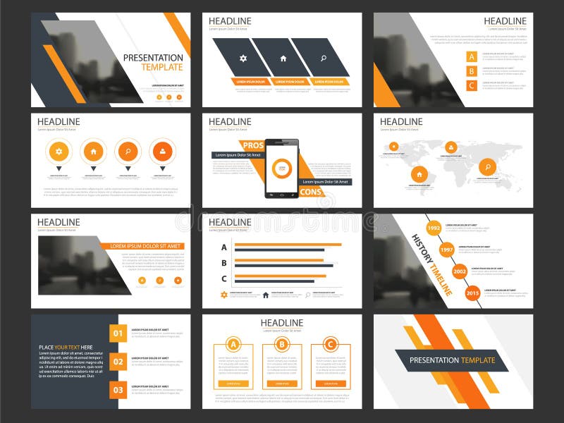 Het malplaatjereeks van bedrijfspresentatie infographic elementen, ontwerp van de jaarverslag het collectieve horizontale brochur