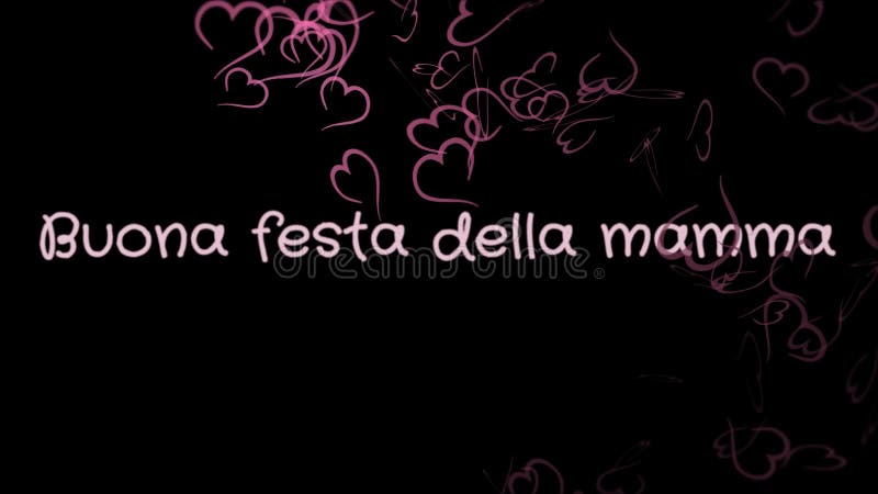 Het mamma van festadella van animatiebuona, Gelukkige Moederdag in Italiaanse, groetkaart