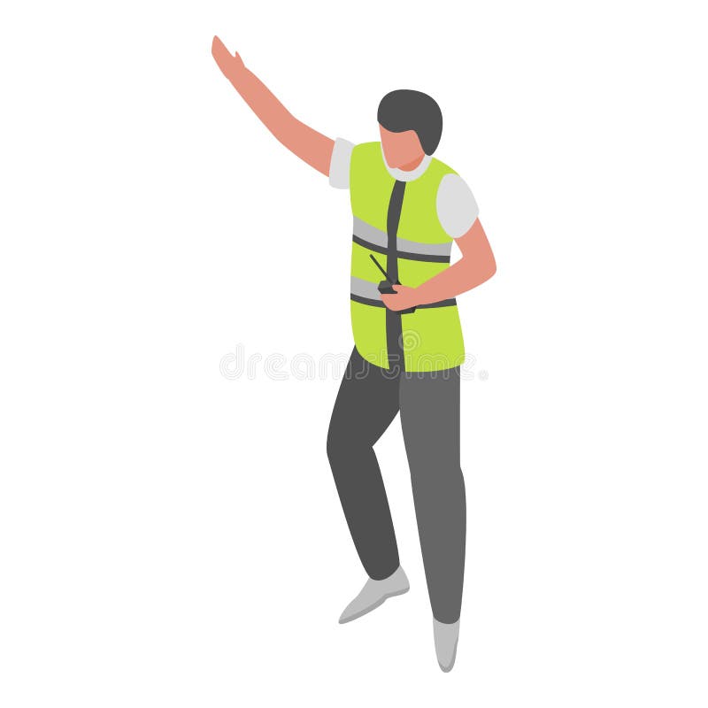 Het mariene pictogram van de havenmens, isometrische stijl vector illustratie Het mariene pictogram van de havenmens, isometrische stijl vector illustratie