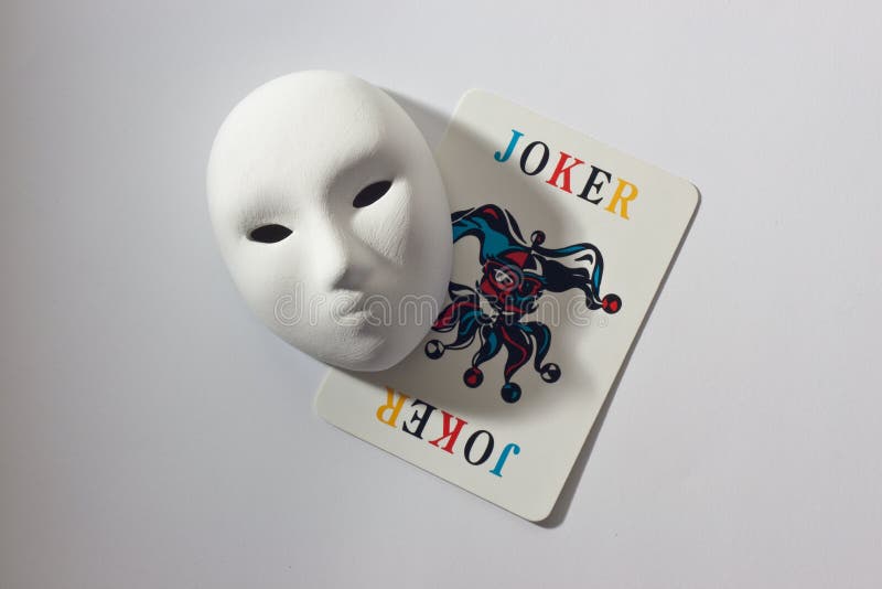 Het masker en de joker van het pleister stock fotografie Het masker en de joker van het pleister stock fotografie