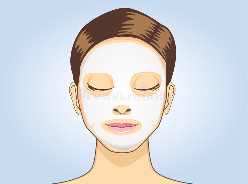 Het maskerslaap van het vrouwen gezichtsblad vector illustratie Het maskerslaap van het vrouwen gezichtsblad vector illustratie