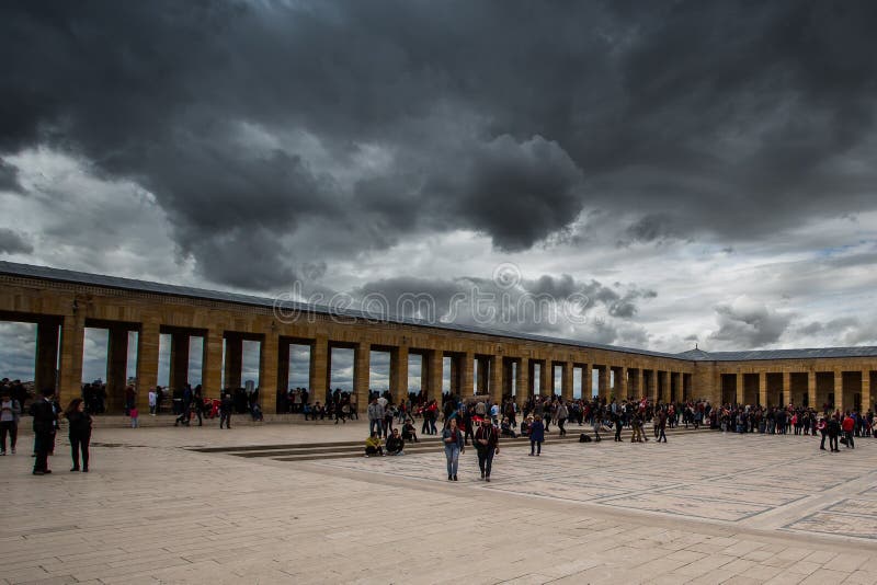 Het Mausoleum Van Kemal Ataturk Van Mustafa in Ankara Turkije ...