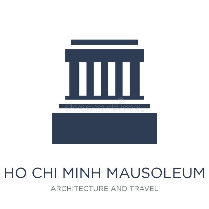 Het mausoleumpictogram van de Hochi minh In vlakke vectorho-chi minh mauso stock illustratie Het mausoleumpictogram van de Hochi minh In vlakke vectorho-chi minh mauso stock illustratie
