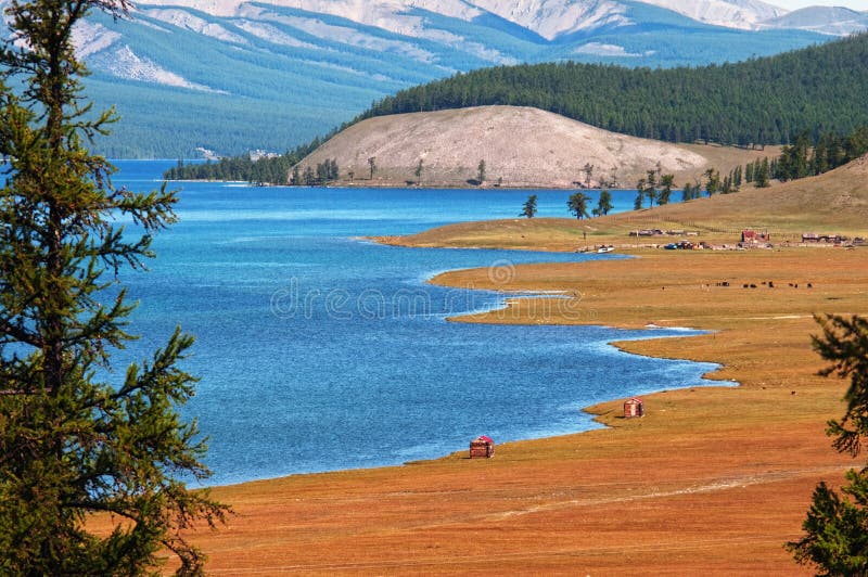 Hovsgol - largest lake in Mongolia. Hovsgol - largest lake in Mongolia