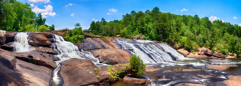 Rushing waterfalls at High Falls State Park near Macon, GA. Rushing waterfalls at High Falls State Park near Macon, GA