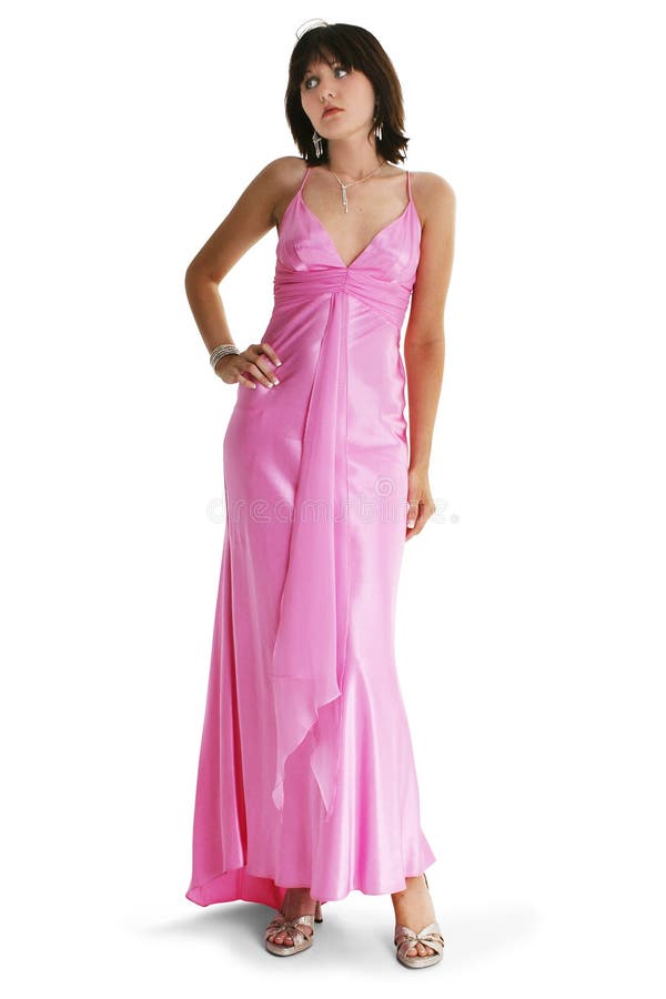 Het Meisje van de tiener in Roze Formele kleding stock afbeeldingen Het Meisje van de tiener in Roze Formele kleding stock afbeeldingen