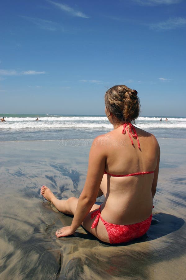 Het Meisje van het strand stock foto's Het Meisje van het strand stock foto's